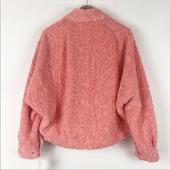 NWT Free People Pink Teddy Cropped Jacket Size Small - Picture 8 of 13